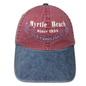 Strand Headwear Baseball Cap Red Blue One Size Myrtle Beach South Carolina Hat